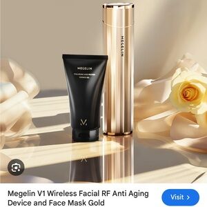 Gold Facial RF Anti Aging Device and Face Mask